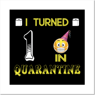 I Turned 1 in quarantine Funny face mask Toilet paper Posters and Art